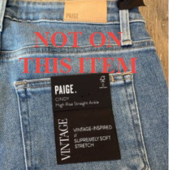 Paige Cindy Straight Leg Ankle Length Jean With Destroyed Hem Size 26 - Picture 14 of 16